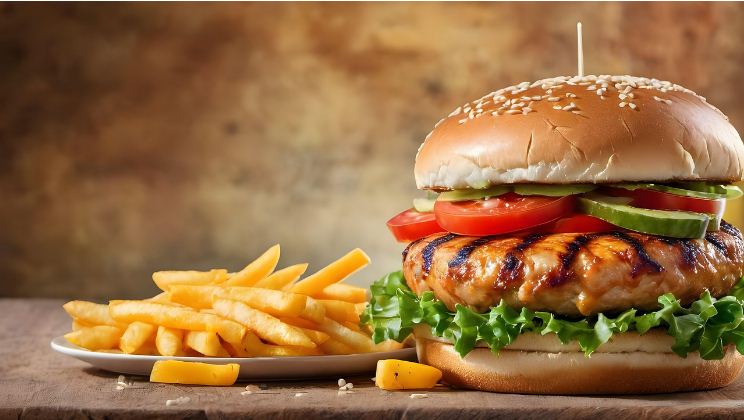 Casino Best Burger with Fries