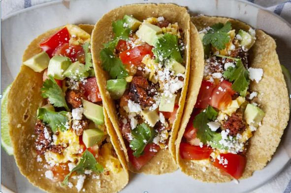 Chorizoand Egg Breakfast Tacos