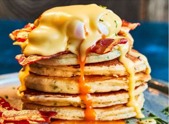Egg Benedict Pancakes