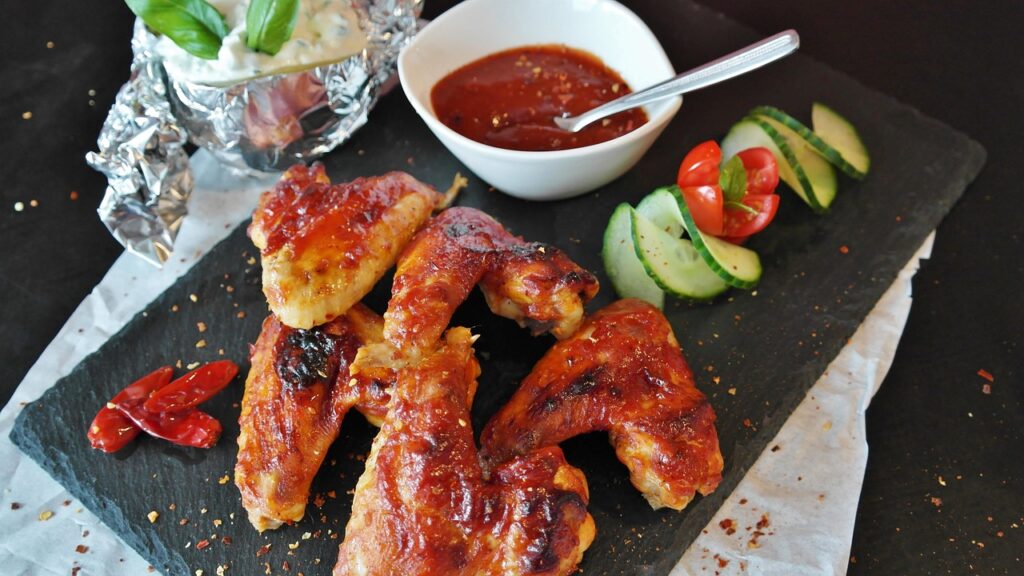 Midwest-style crispy chicken wings with spice