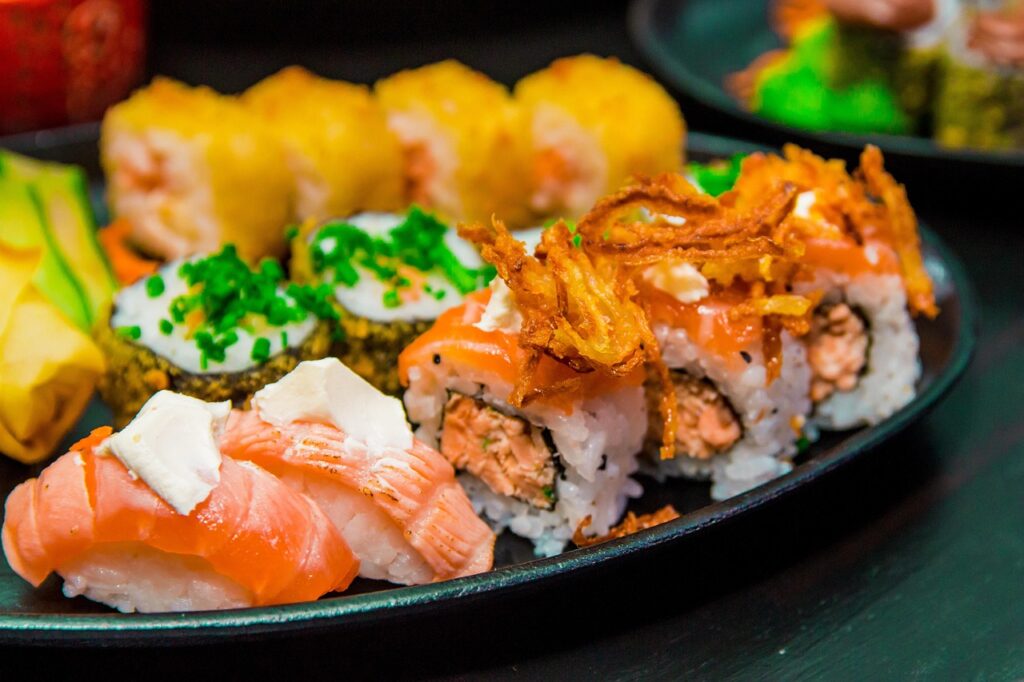 Salmon Sushi with Rice