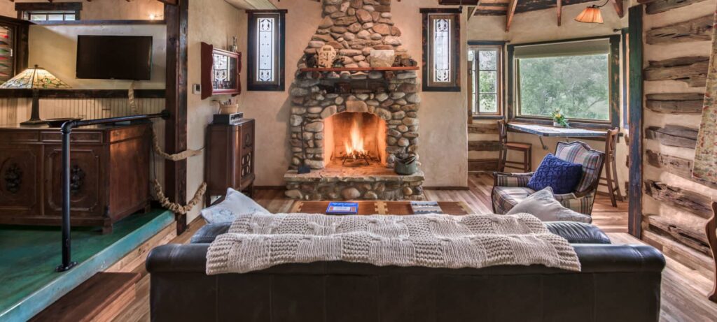 Swiss log cabins located at Barons CreekSide