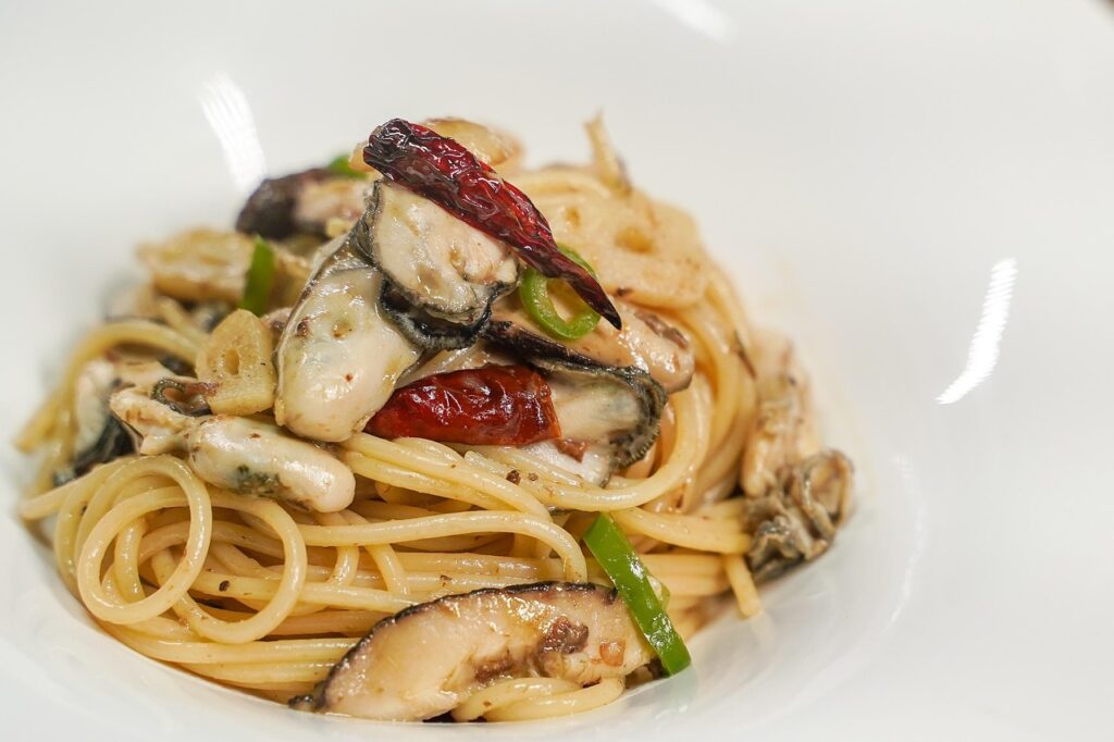 Oyster Pasta Dish