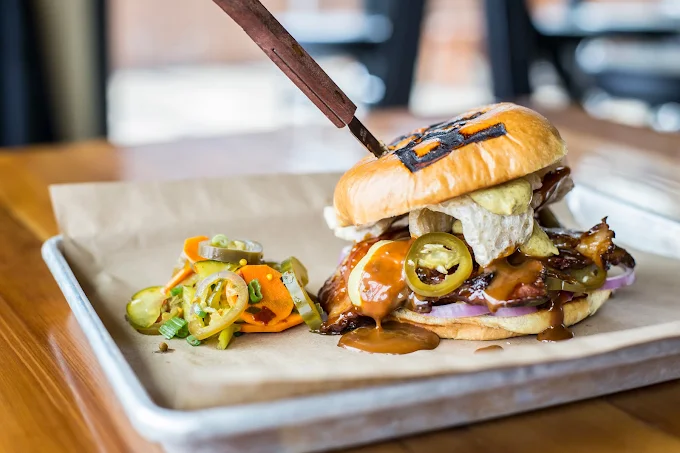 Beef Burger at Revelry Kitchen + Bar